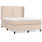 Boxspringbett Matratze Cappuccino-Braun 140x190cm Kunstleder