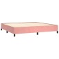 Boxspringbett mit Matratze Rosa 200x200 cm Samt