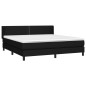 Boxspringbett mit Matratze Schwarz 180x200 cm Stoff