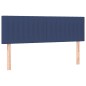 Boxspringbett mit Matratze Blau 140x190 cm Stoff