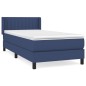 Boxspringbett mit Matratze Blau 80x200 cm Stoff