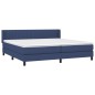 Boxspringbett mit Matratze Blau 200x200 cm Stoff