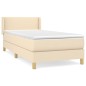 Boxspringbett mit Matratze Creme 80x200 cm Stoff