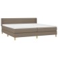 Boxspringbett mit Matratze Taupe 200x200 cm Stoff