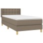 Boxspringbett mit Matratze Taupe 80x200 cm Stoff