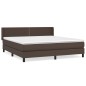 Boxspringbett mit Matratze Braun 180x200 cm Kunstleder