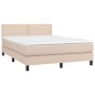 Boxspringbett mit Matratze & LED Cappuccino-Braun 140x200cm