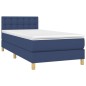 Boxspringbett mit Matratze & LED Blau 80x200 cm Stoff