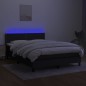 Boxspringbett mit Matratze & LED Schwarz 140x190 cm Stoff