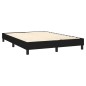 Boxspringbett mit Matratze & LED Schwarz 140x190 cm Stoff