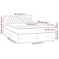 Boxspringbett mit Matratze & LED Creme 140x190 cm Stoff