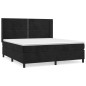 Boxspringbett mit Matratze Schwarz 160x200 cm Samt