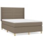 Boxspringbett mit Matratze Taupe 140x200 cm Stoff