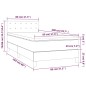 Boxspringbett mit Matratze & LED Schwarz 80x200 cm Stoff