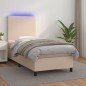 Boxspringbett mit Matratze & LED Cappuccino-Braun 80x200cm