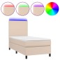 Boxspringbett mit Matratze & LED Cappuccino-Braun 80x200cm