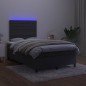 Boxspringbett mit Matratze & LED Schwarz 120x200 cm Samt