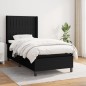 Boxspringbett mit Matratze Schwarz 100x200 cm Stoff