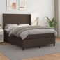 Boxspringbett mit Matratze Braun 140x200 cm Kunstleder