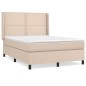 Boxspringbett Matratze Cappuccino-Braun 140x190cm Kunstleder