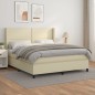 Boxspringbett mit Matratze Creme 160x200 cm Kunstleder