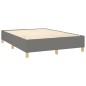 Boxspringbett mit Matratze & LED Dunkelgrau 140x190 cm Stoff