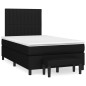 Boxspringbett mit Matratze Schwarz 120x200 cm Stoff