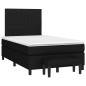 Boxspringbett mit Matratze Schwarz 120x200 cm Stoff