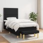 Boxspringbett mit Matratze Schwarz 100x200 cm Stoff