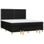 Boxspringbett mit Matratze Schwarz 180x200 cm Stoff