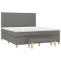 Boxspringbett mit Matratze Dunkelgrau 160x200 cm Stoff