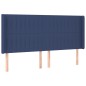 Boxspringbett mit Matratze & LED Blau 200x200 cm Stoff