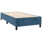 Boxspringbett mit Matratze & LED Dunkelblau 100x200 cm Samt