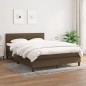 Boxspringbett mit Matratze Dunkelbraun 140x200 cm Stoff