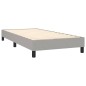 Boxspringbett mit Matratze Hellgrau 90x190 cm Stoff