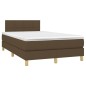 Boxspringbett mit Matratze Dunkelbraun 120x200 cm Stoff