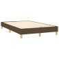 Boxspringbett mit Matratze Dunkelbraun 120x200 cm Stoff