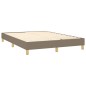 Boxspringbett mit Matratze Taupe 140x200 cm Stoff