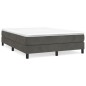 Boxspringbett Dunkelgrau 140x200 cm Samt