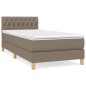 Boxspringbett mit Matratze Taupe 80x200 cm Stoff