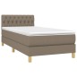 Boxspringbett mit Matratze Taupe 80x200 cm Stoff