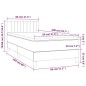 Boxspringbett mit Matratze Hellgrau 80x200 cm Stoff