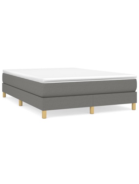 Boxspringbett Dunkelgrau 140x200 cm Stoff