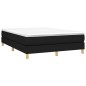 Boxspringbett mit Matratze Schwarz 140x200 cm Stoff