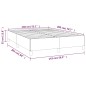 Boxspringbett mit Matratze Dunkelgrau 140x200 cm Stoff