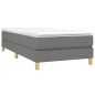 Boxspringbett Dunkelgrau 100x200 cm Stoff