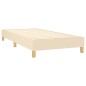 Boxspringbett mit Matratze Creme 90x190 cm Stoff