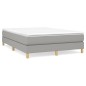 Boxspringbett mit Matratze Hellgrau 140x200 cm Stoff