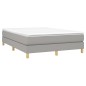 Boxspringbett mit Matratze Hellgrau 140x200 cm Stoff