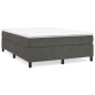 Boxspringbett Dunkelgrau 140x190 cm Samt